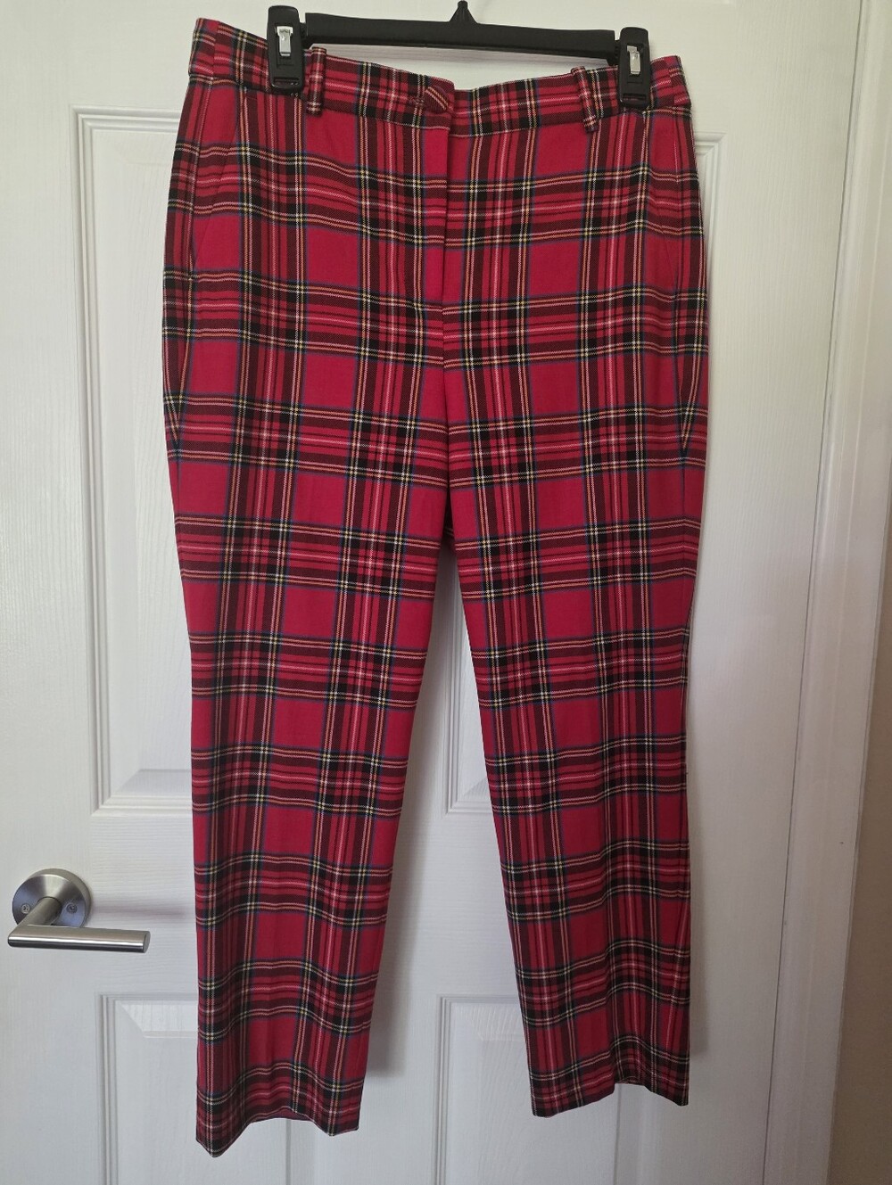 J CREW Red Tartan Women Pants 10p